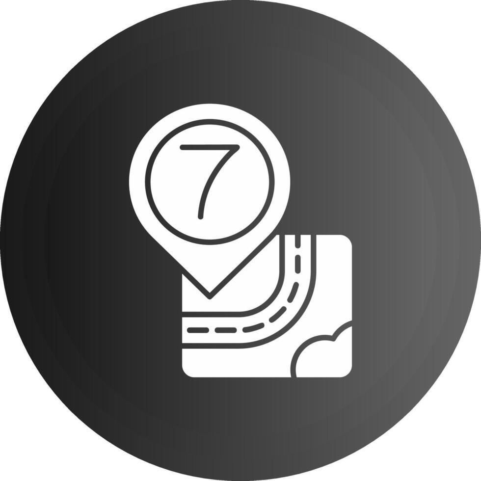 Seven Solid black Icon vector