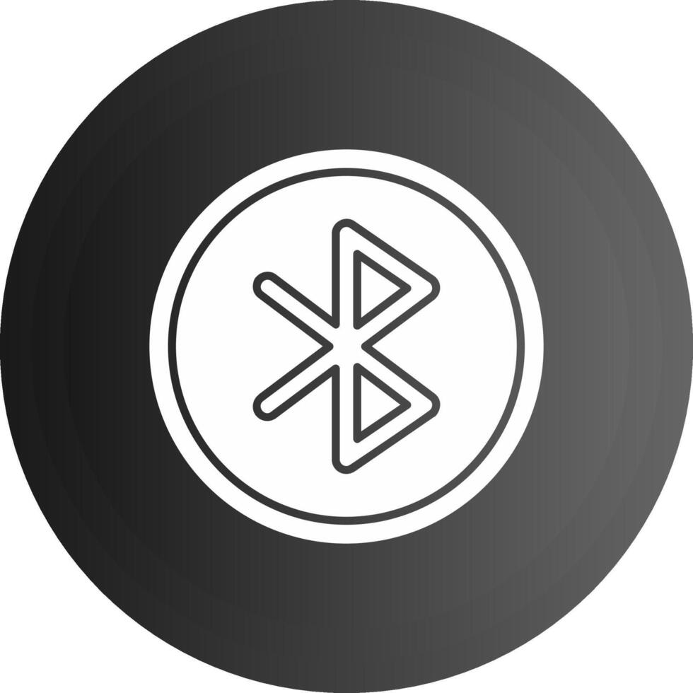 Bluetooth sólido negro icono vector