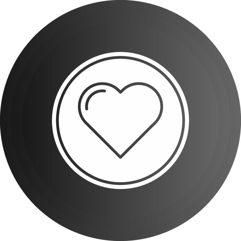 Heart Solid black Icon vector