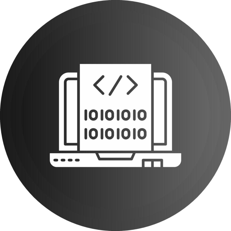 Code Solid black Icon vector