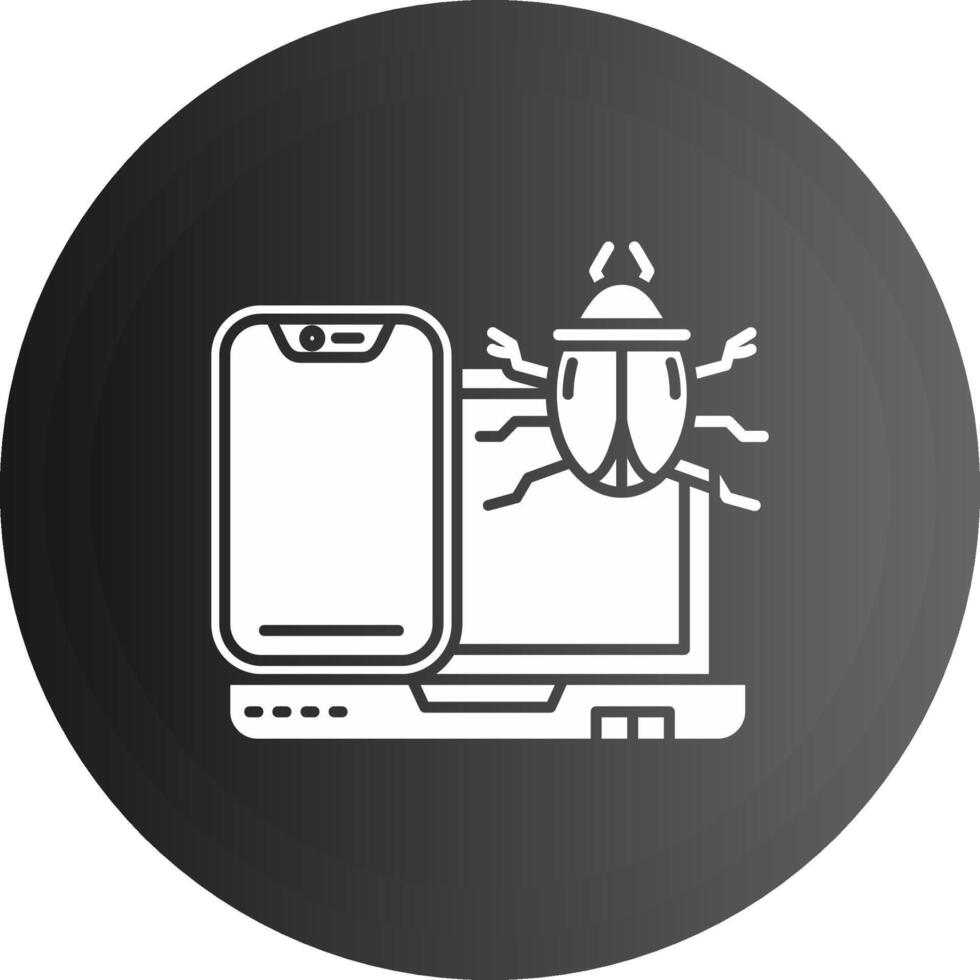 Bug Solid black Icon vector