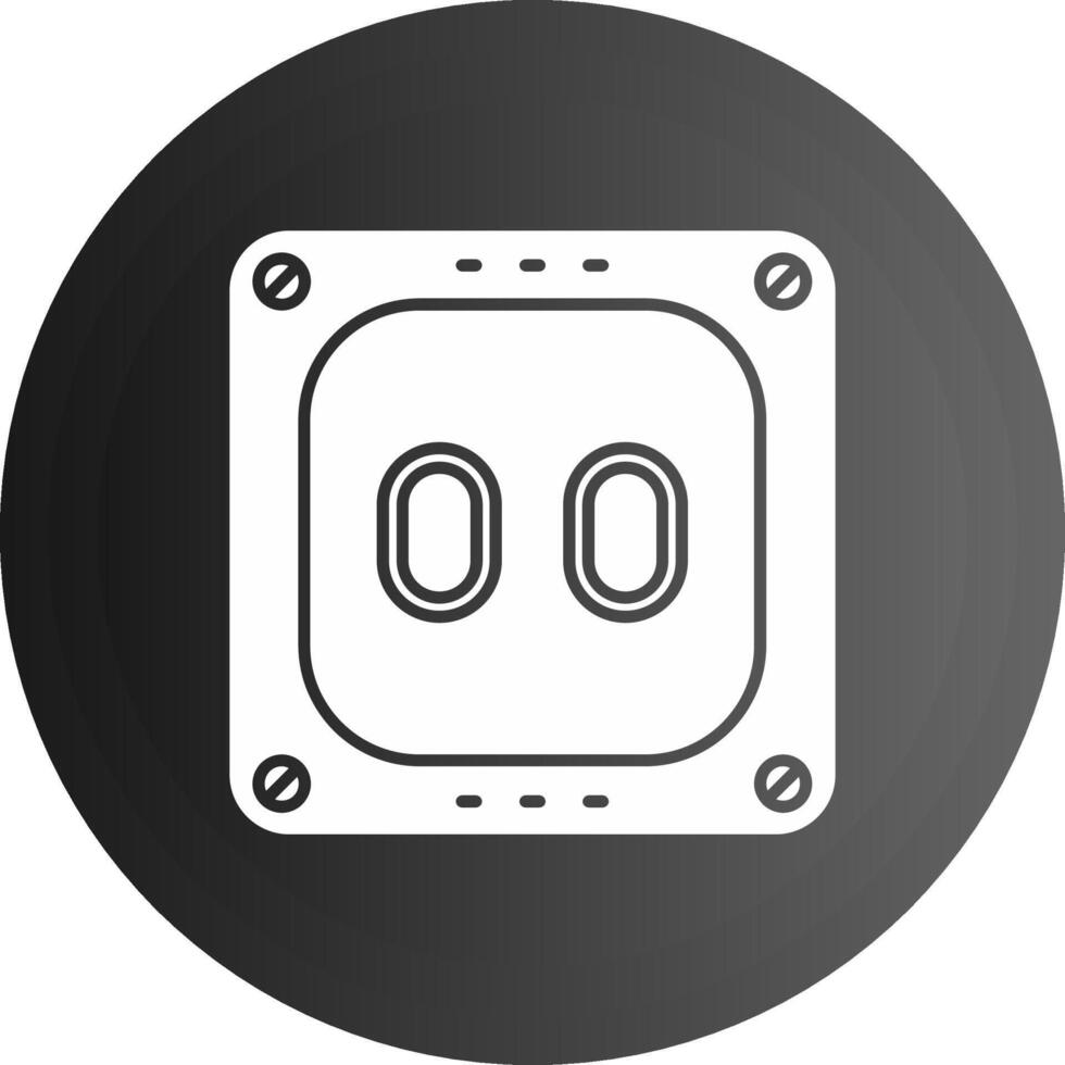 Socket Solid black Icon vector