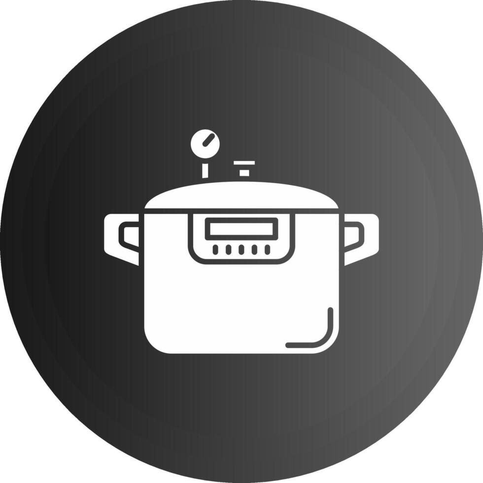 Pressure cooker Solid black Icon vector