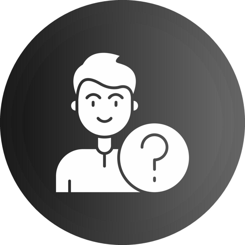 Question Solid black Icon vector