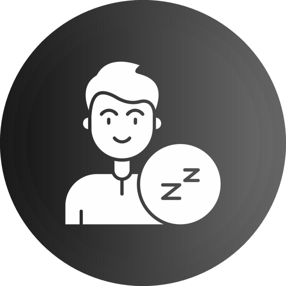 Sleep Solid black Icon vector