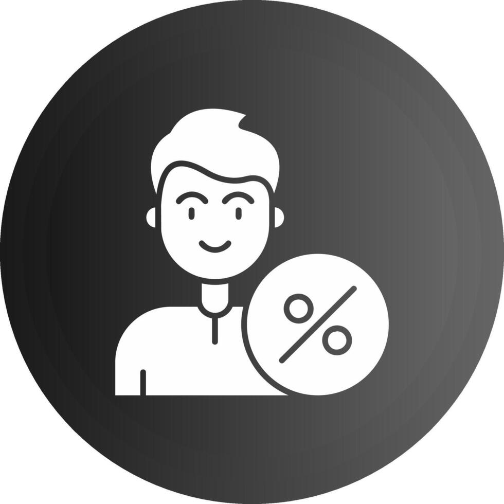 Percentage Solid black Icon vector