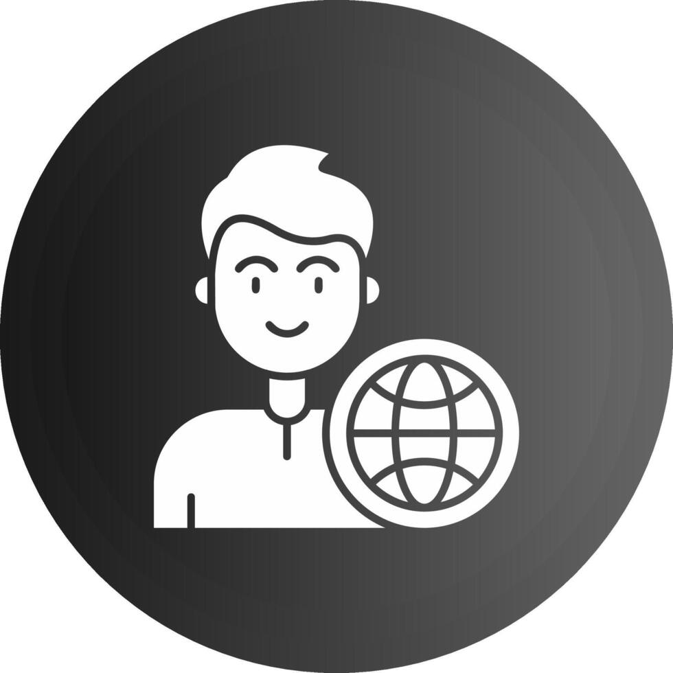 Global Solid black Icon vector