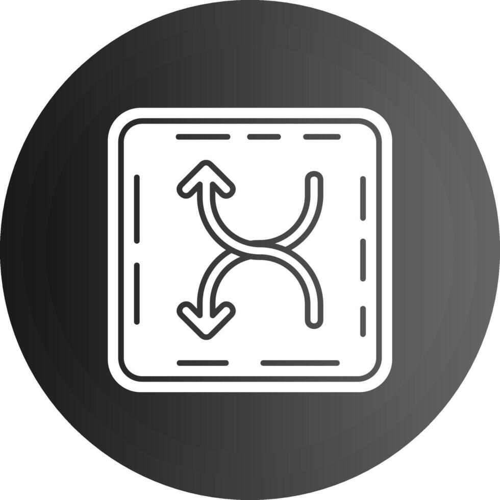 Shuffle Solid black Icon vector