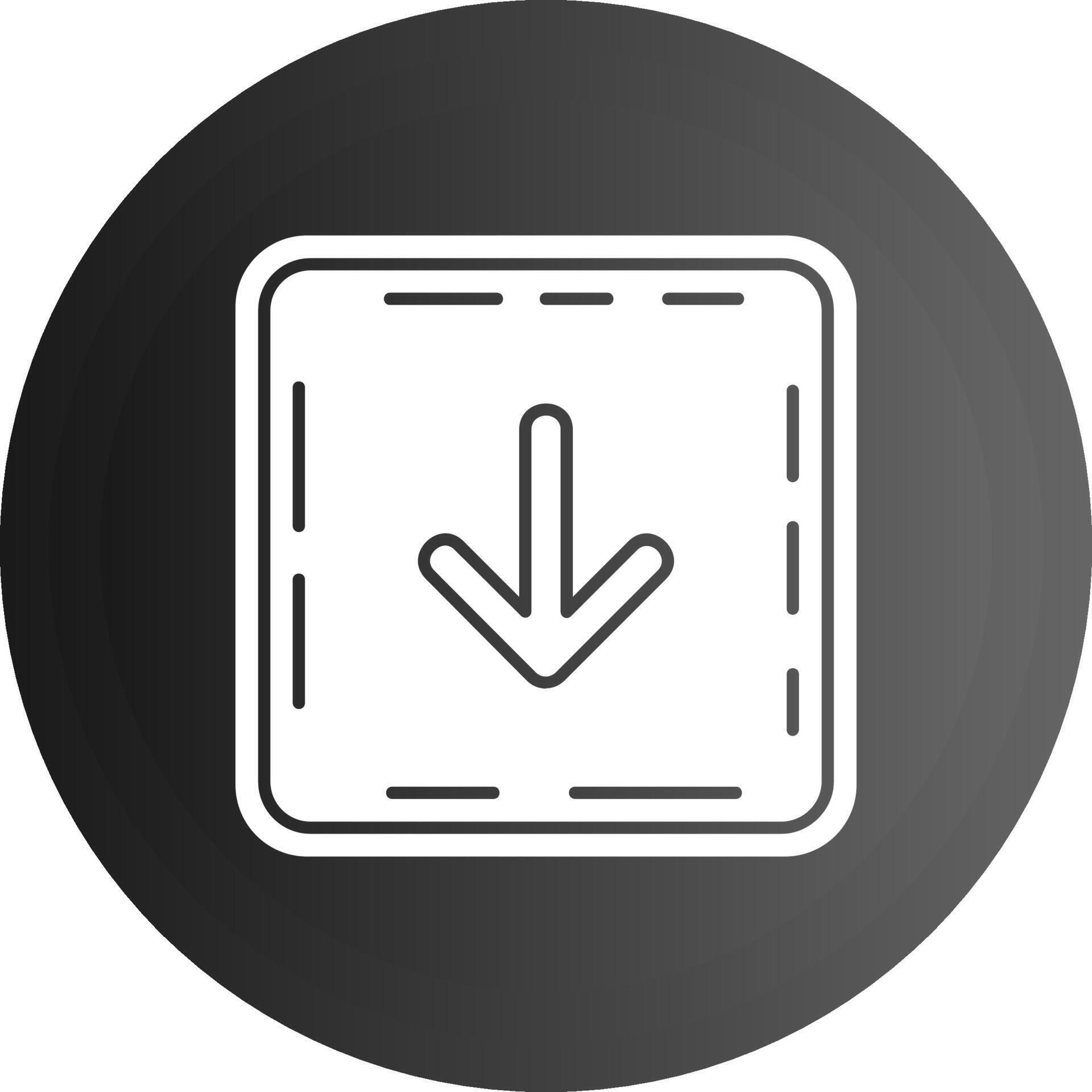 Down arrow Solid black Icon 38543178 Vector Art at Vecteezy