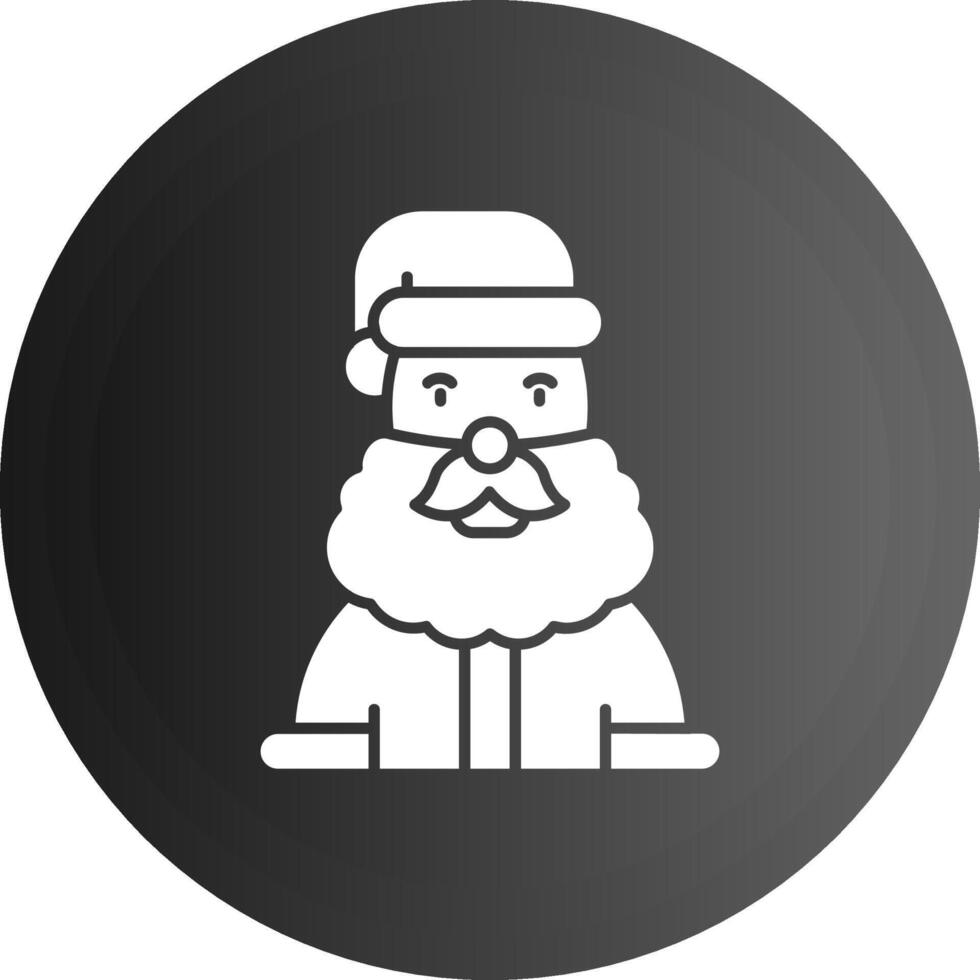 Papa Noel claus sólido negro icono vector