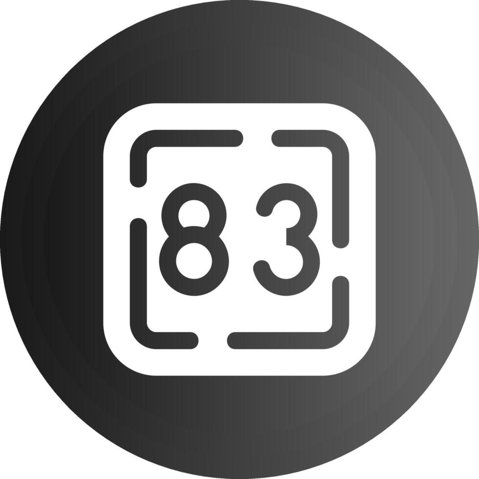 Eighty Three Solid black Icon vector