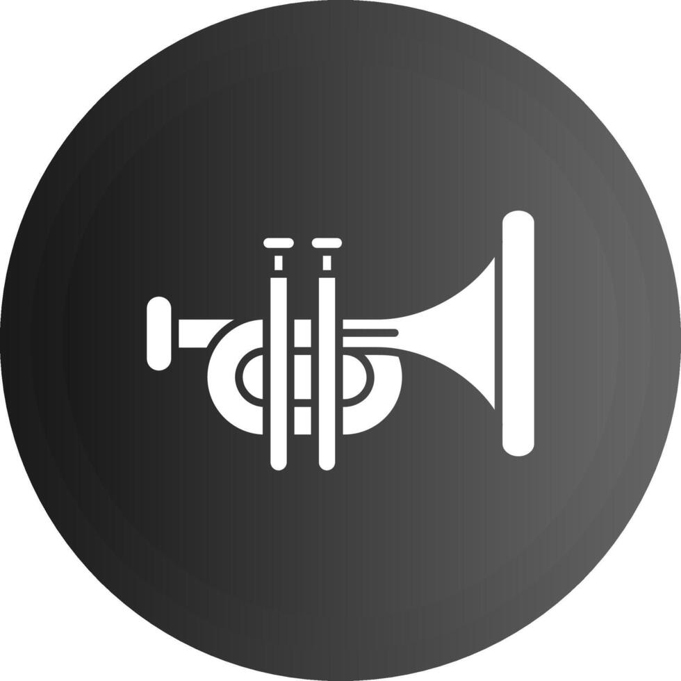 trompeta sólido negro icono vector