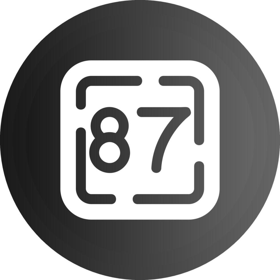 Eighty Seven Solid black Icon vector