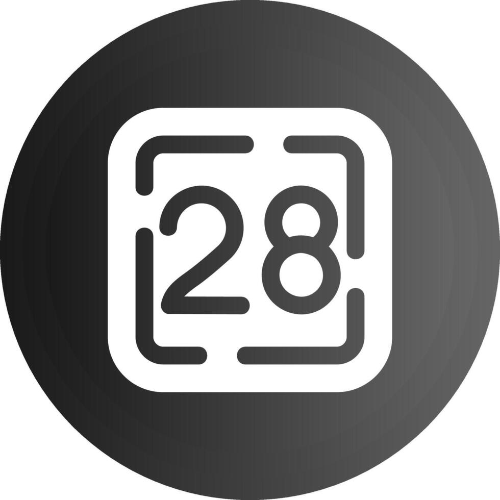 Twenty Eight Solid black Icon vector