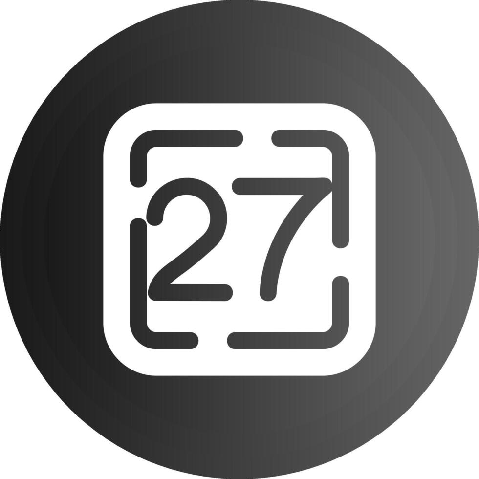 Twenty Seven Solid black Icon vector