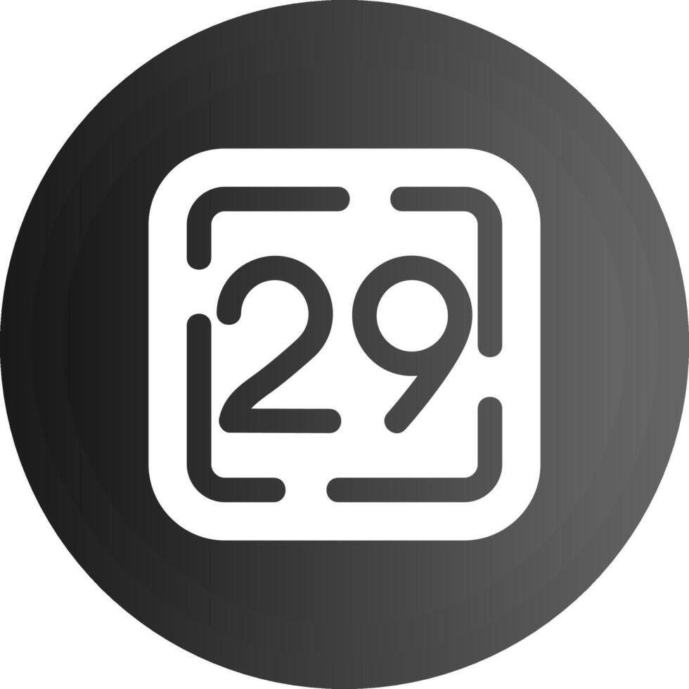 Twenty Nine Solid black Icon vector