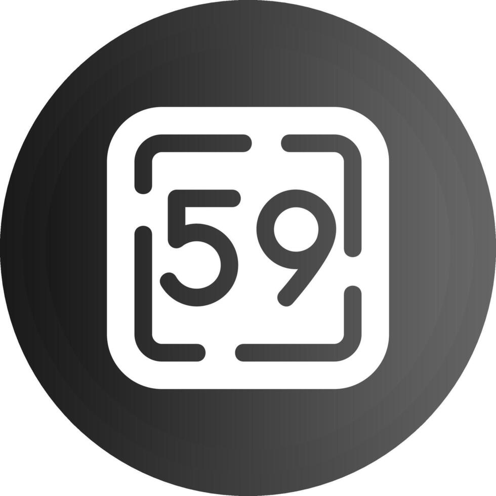 Fifty Nine Solid black Icon vector