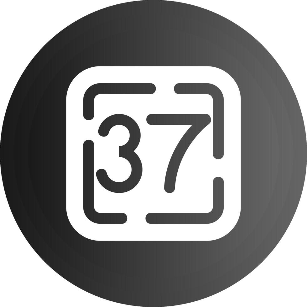 Thirty Seven Solid black Icon vector