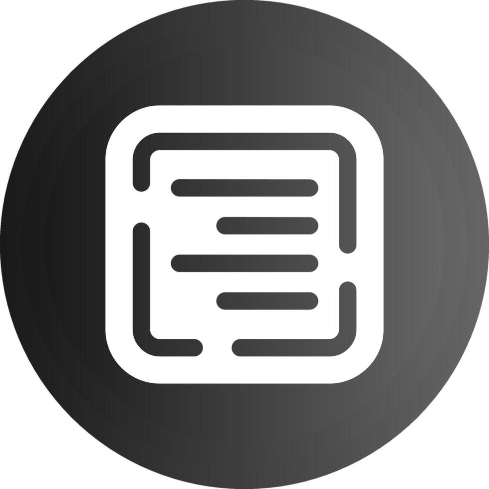 Right align Solid black Icon vector