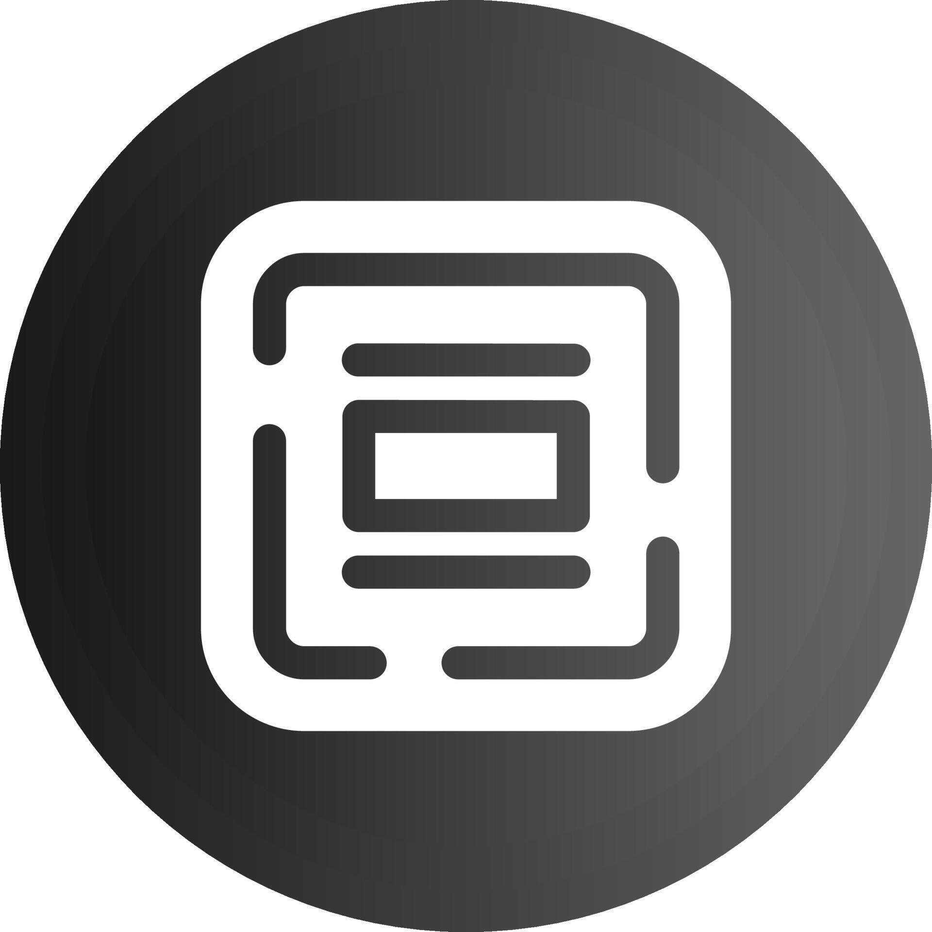 Vertical allignment Solid black Icon 38543497 Vector Art at Vecteezy