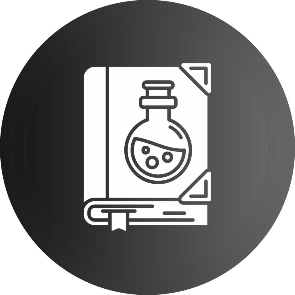 ciencia libro sólido negro icono vector