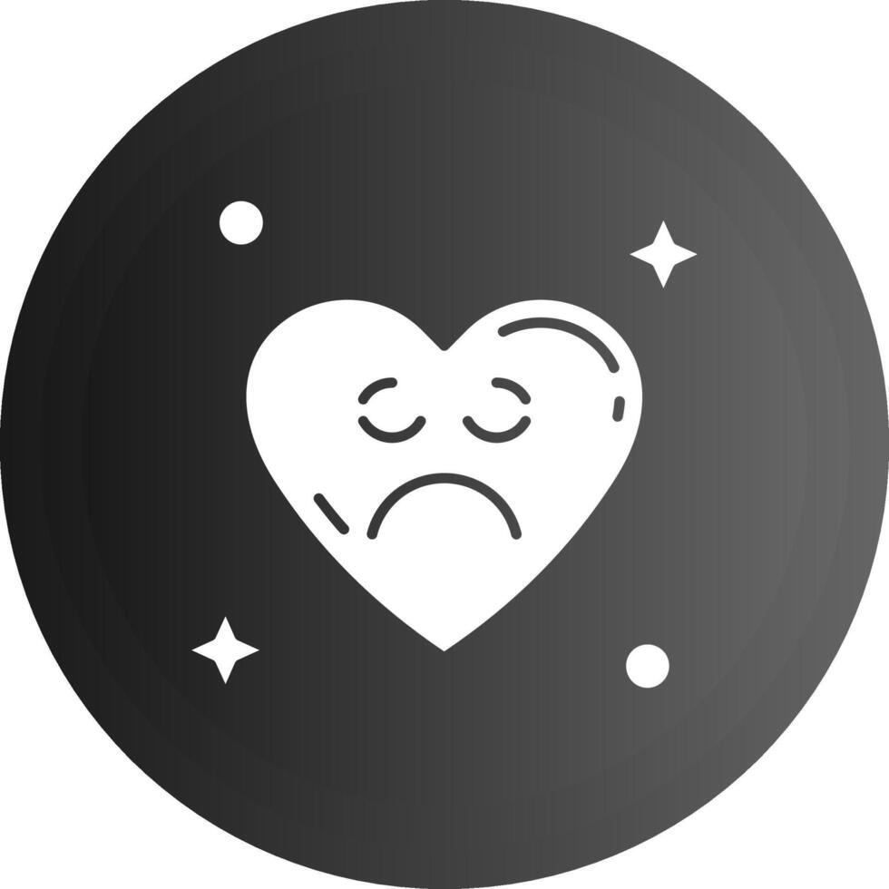 triste sólido negro icono vector