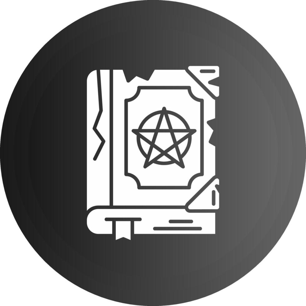 Magic book Solid black Icon vector