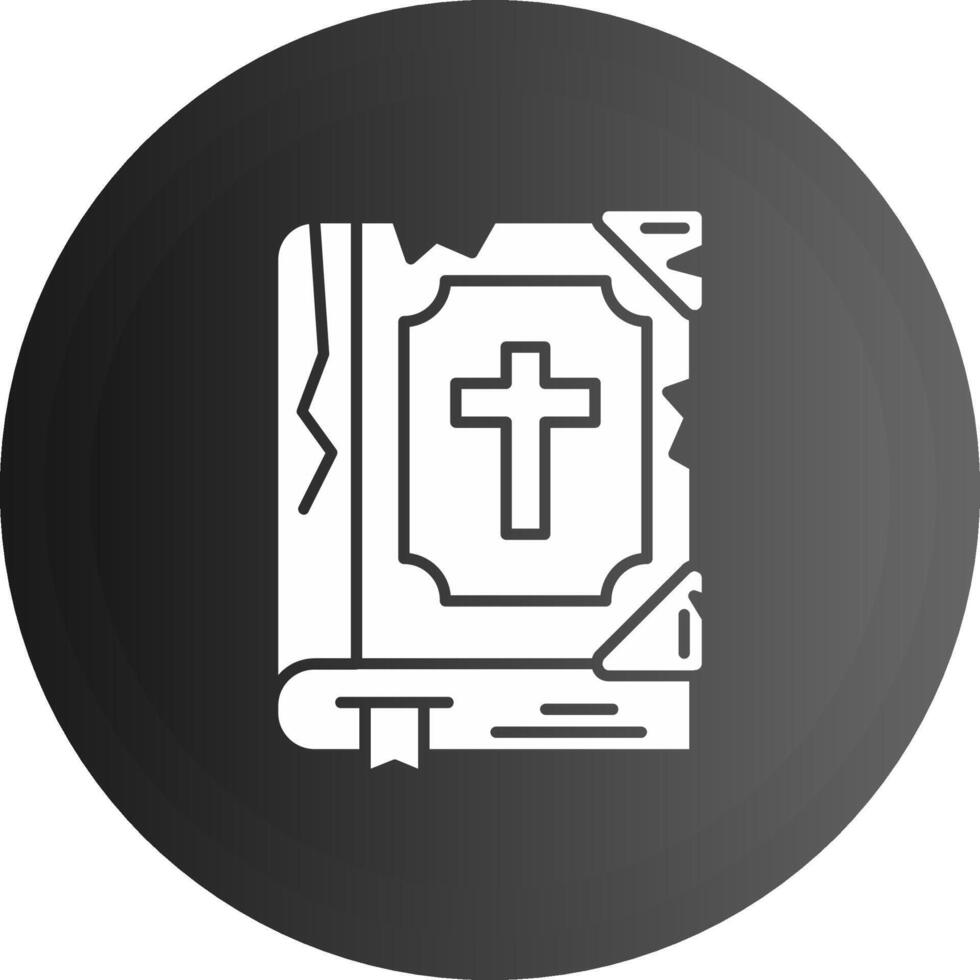 Biblia sólido negro icono vector