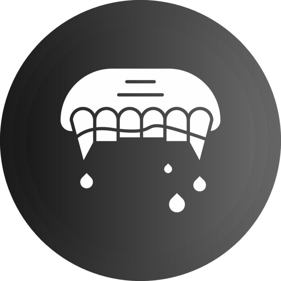 dientes sólido negro icono vector