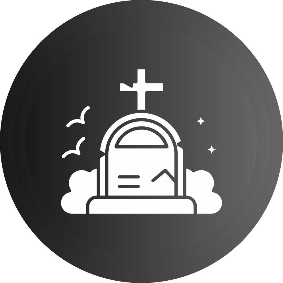 Grave Solid black Icon vector