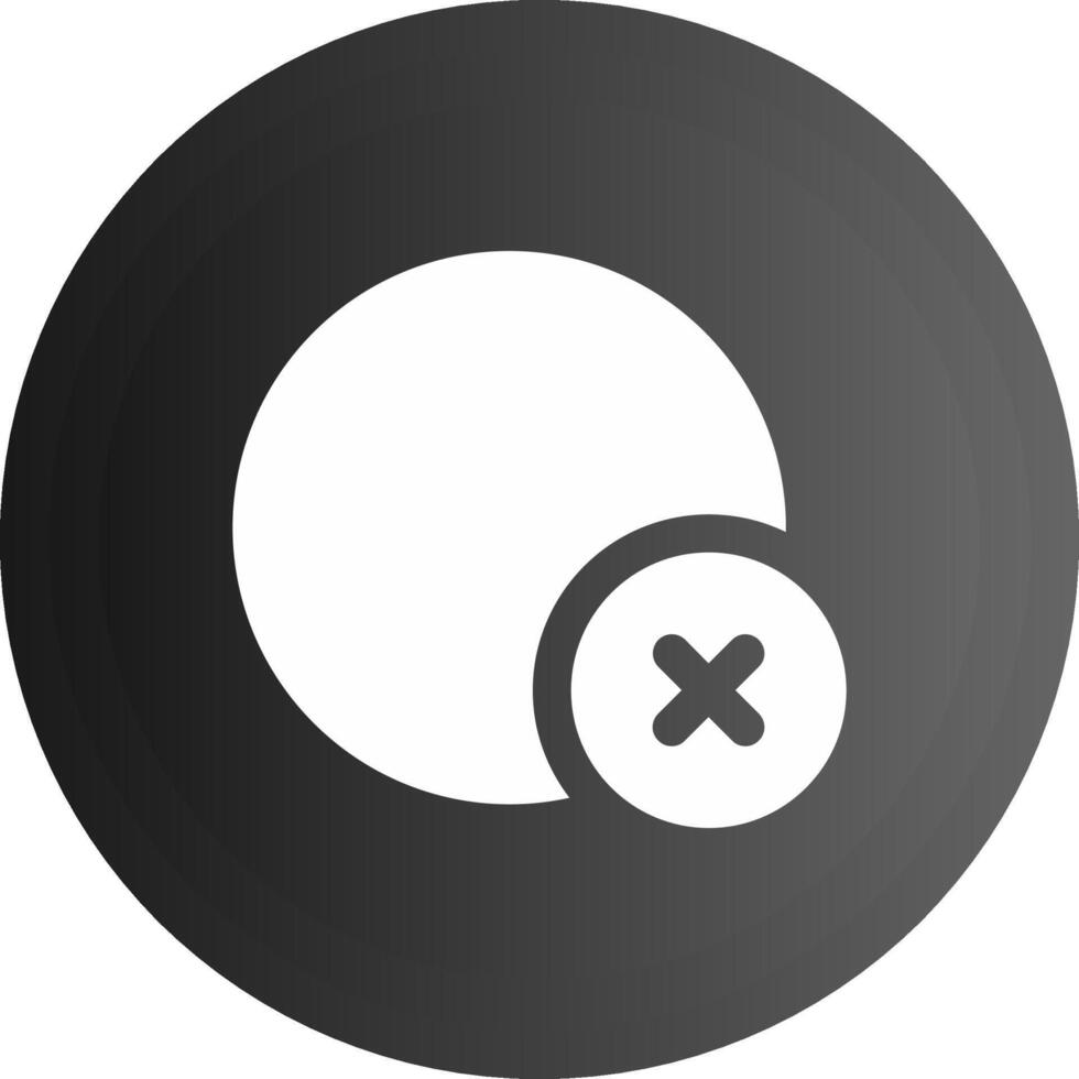 Eliminar circulo sólido negro icono vector