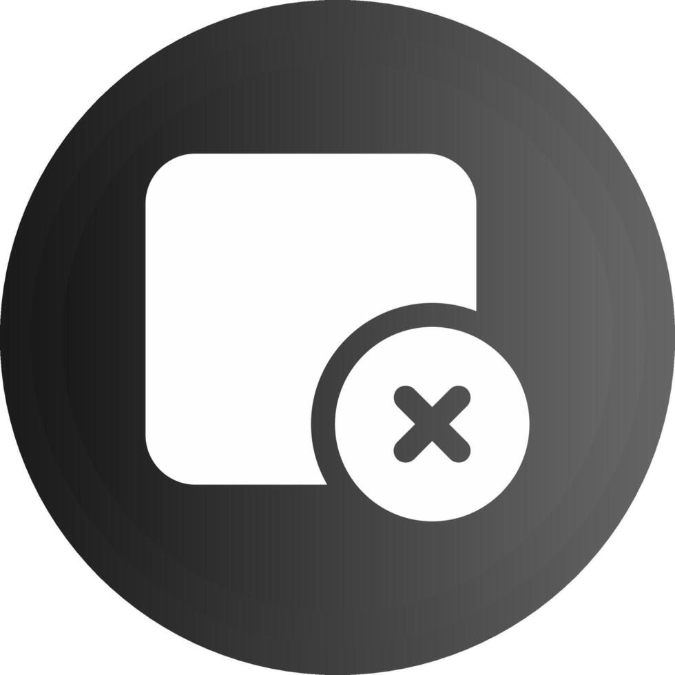 Delete square Solid black Icon vector