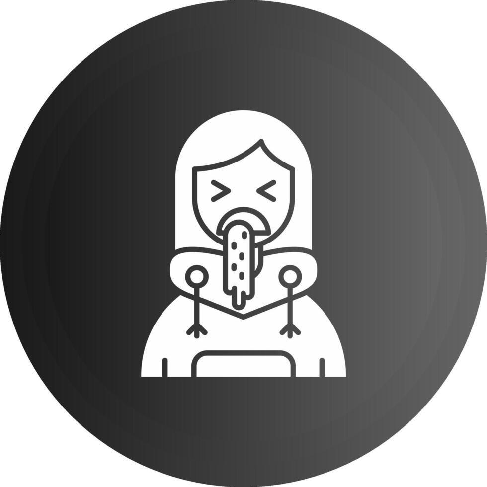 Vomit Solid black Icon vector