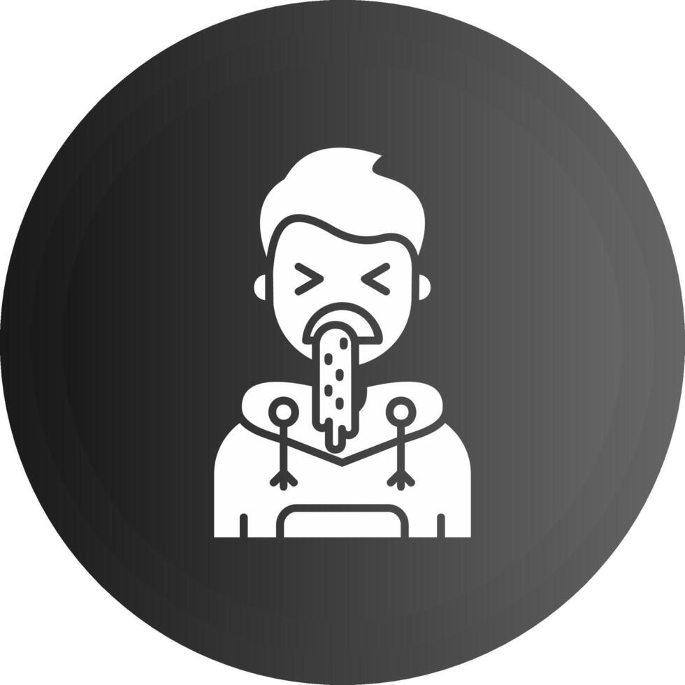 Vomit Solid black Icon vector