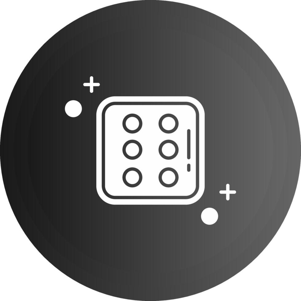 Dice six Solid black Icon vector