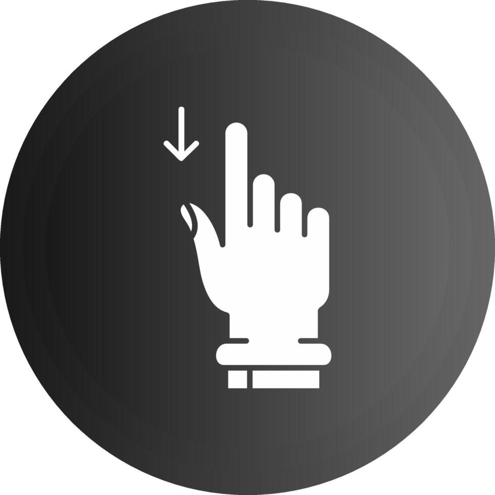 Swipe Down Solid black Icon vector