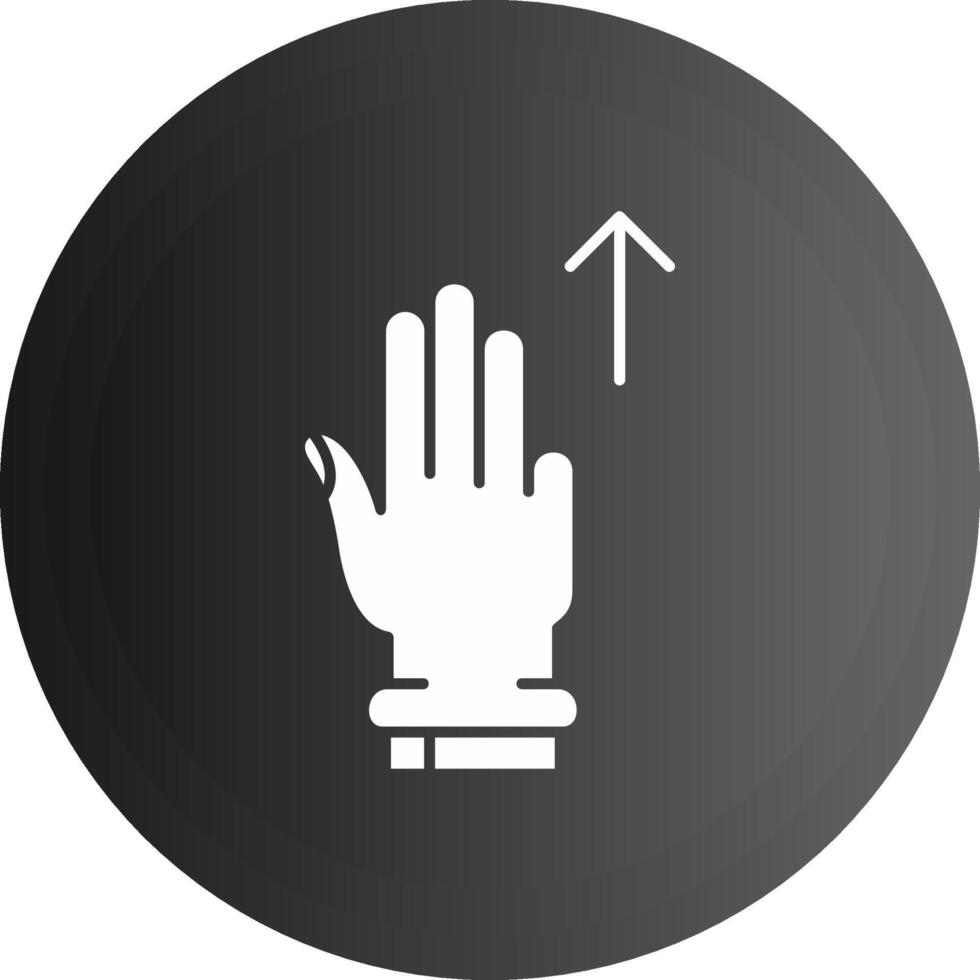 Three Fingers Up Solid black Icon vector