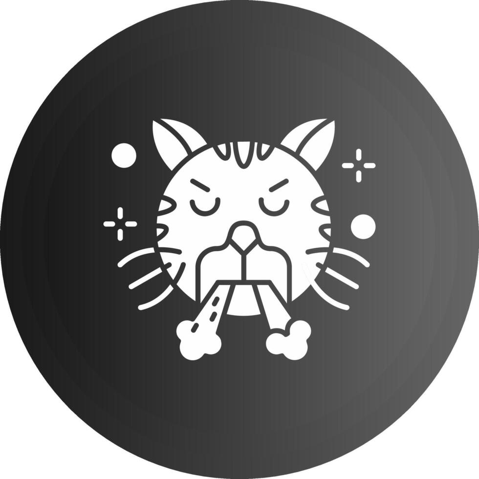 Angry Solid black Icon vector