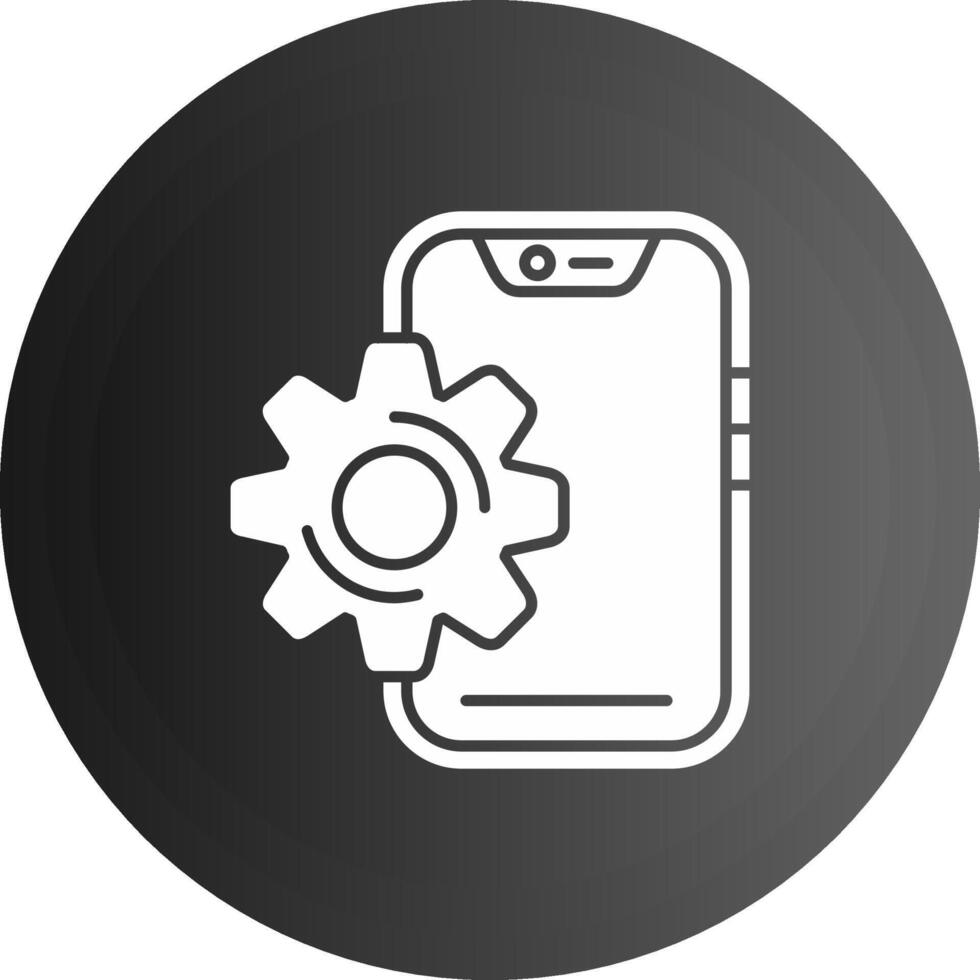 Setting Solid black Icon vector