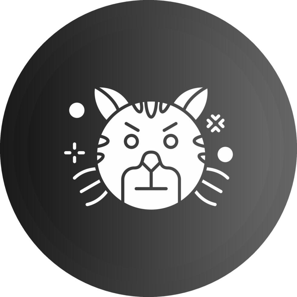 Angry Solid black Icon vector