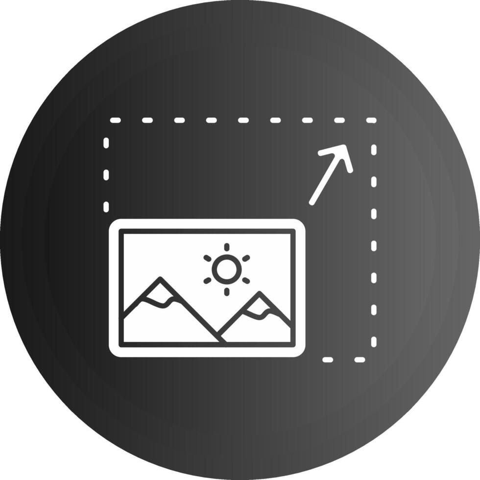 Resize Solid black Icon vector