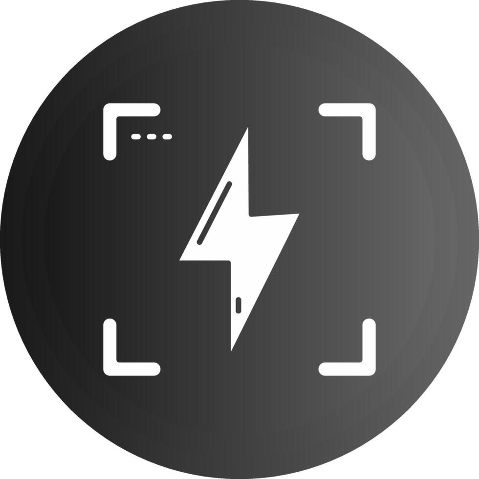 Flash Solid black Icon vector