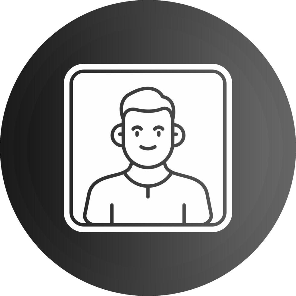 Portrait Solid black Icon vector