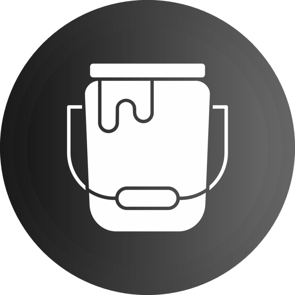 Bucket Solid black Icon vector