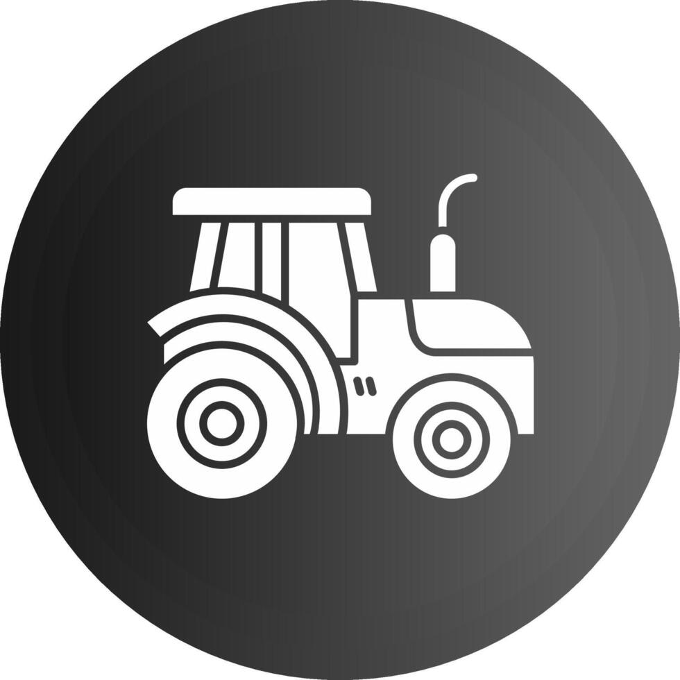 tractor sólido negro icono vector