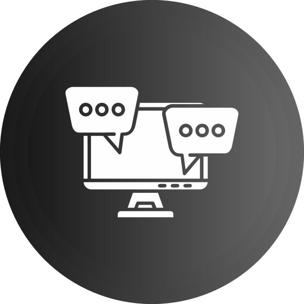 Desktop computer Solid black Icon vector