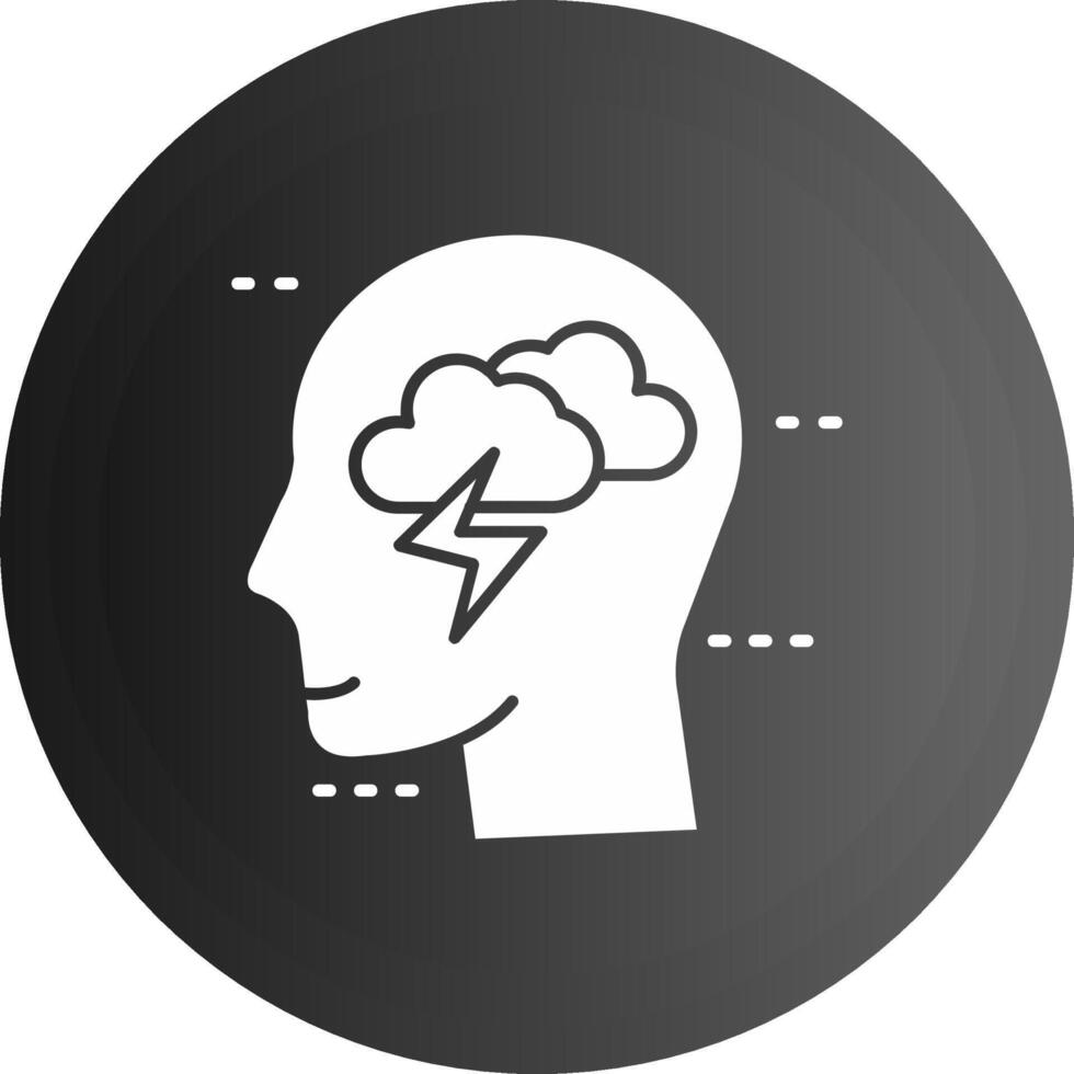 Brainstorm Solid black Icon vector