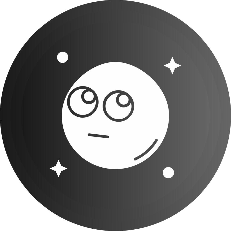 Rolling eyes Solid black Icon vector