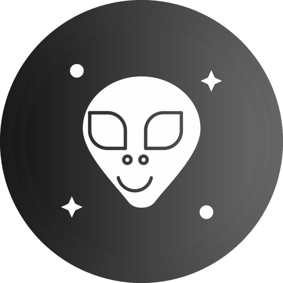 Alien Solid black Icon vector