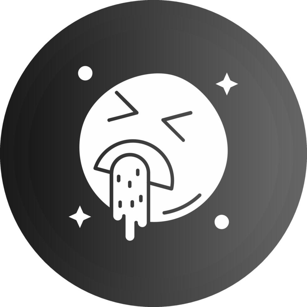 Vomit Solid black Icon vector